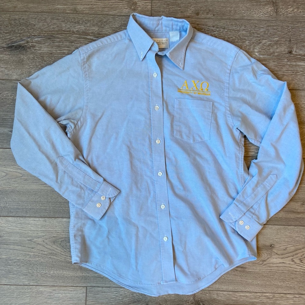 UofMichigan alpha chi omega button down